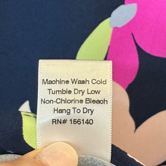 Gingy | Blue Pink Floral Shift Dress Size Small - Picture 7 of 7